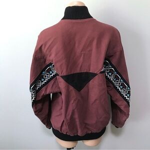 The Wear of the West Western Aztec Coat Purple Blue Embroidered Colorado 90s